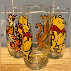 Disney Winnie the Pooh Drinking Glasses set of 3
